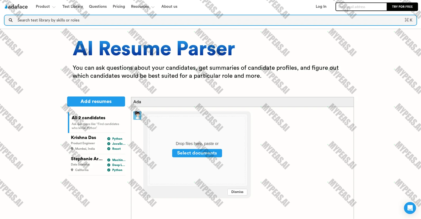 Adaface screenshot