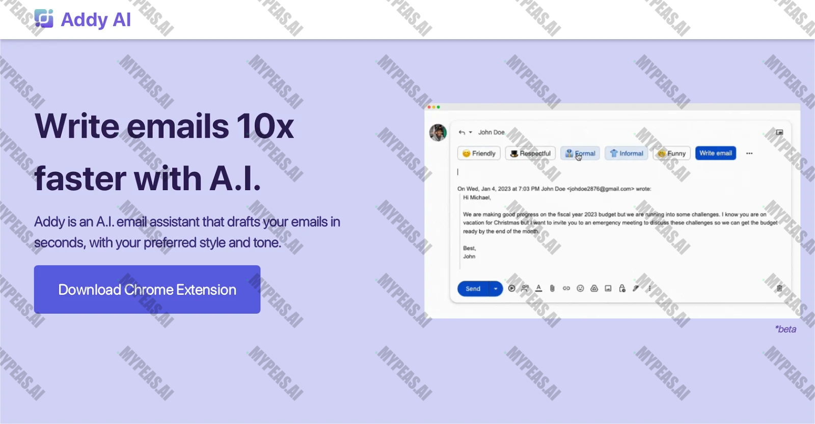 Addy AI screenshot