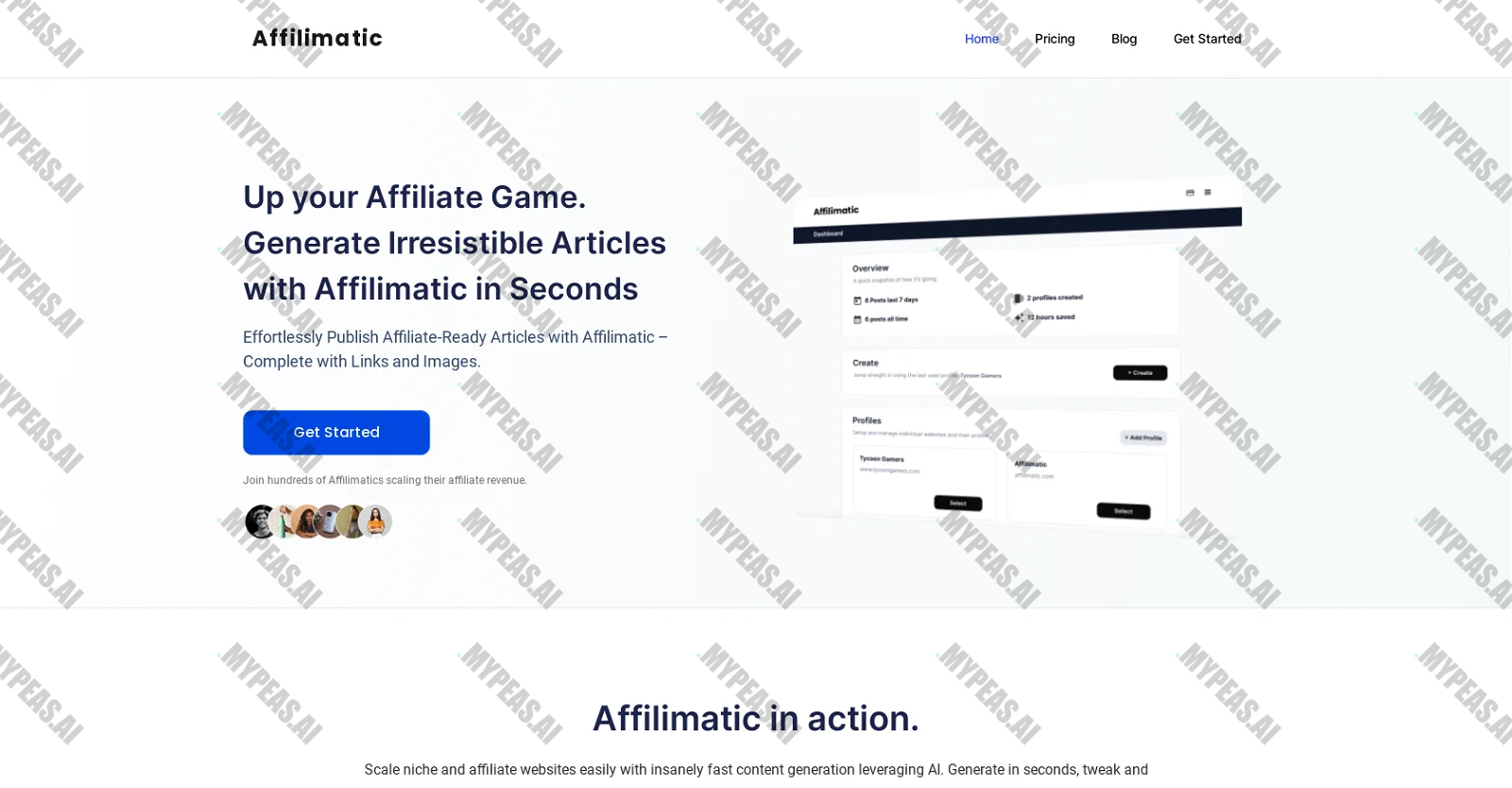 Affilimatic screenshot