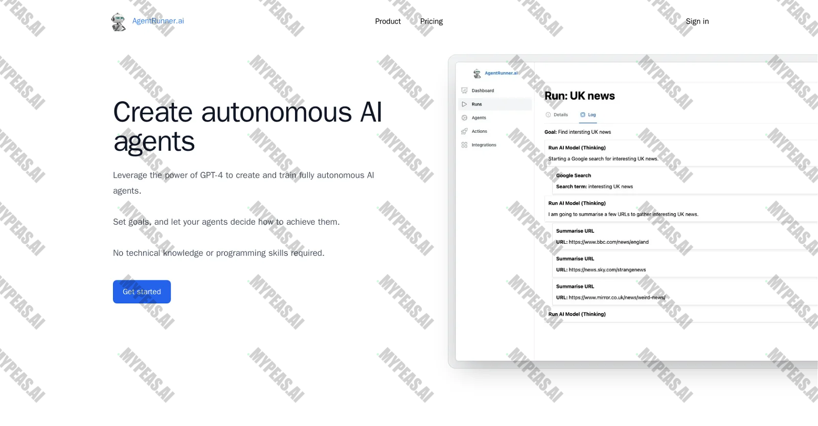 AgentRunner screenshot