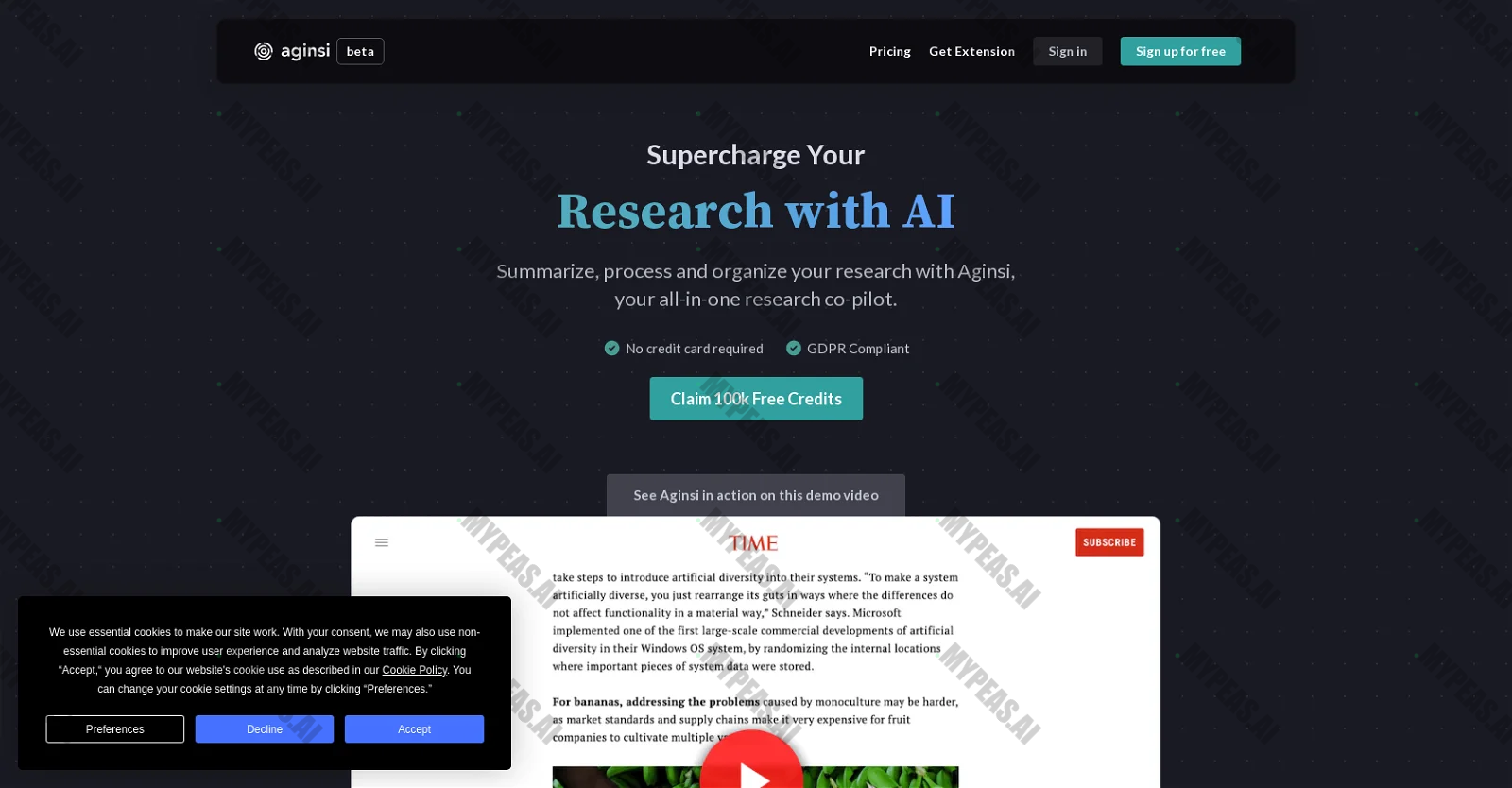Aginsi screenshot