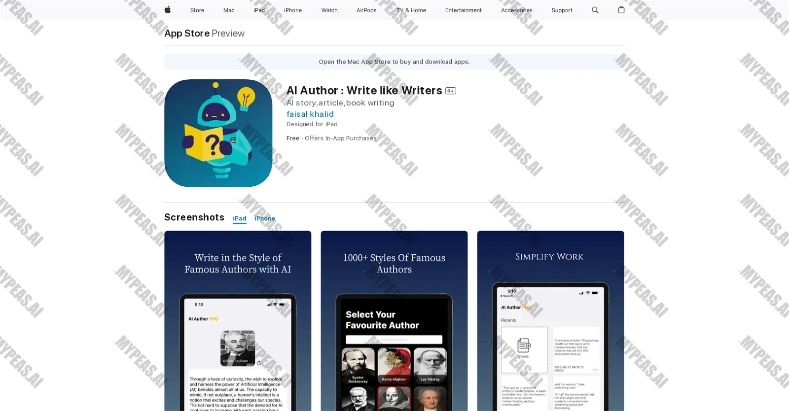 AI Author screenshot