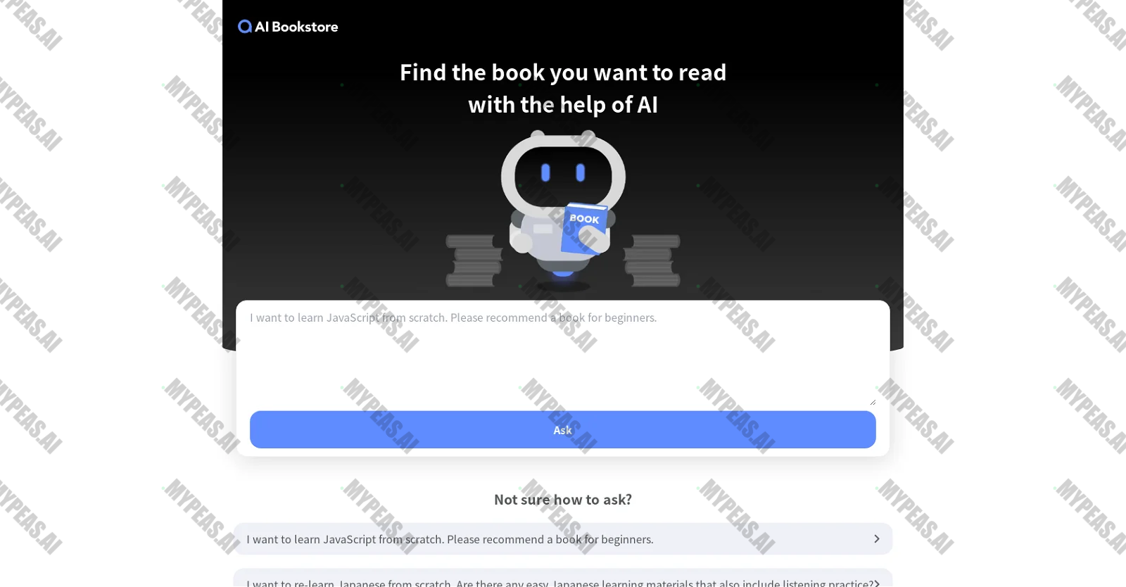 AI Bookstore screenshot