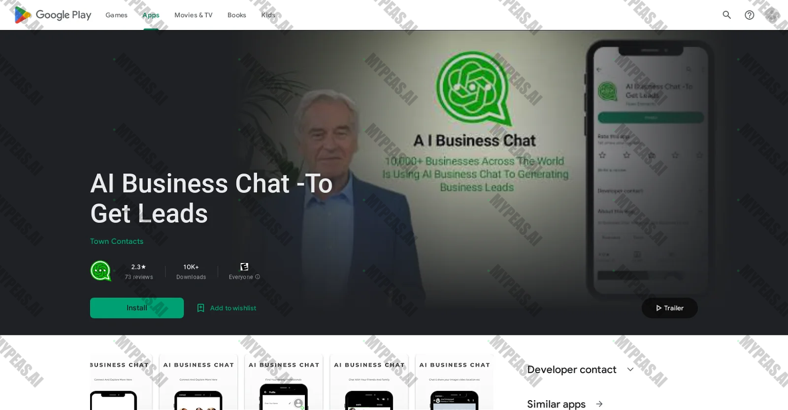 AI Business Chat screenshot