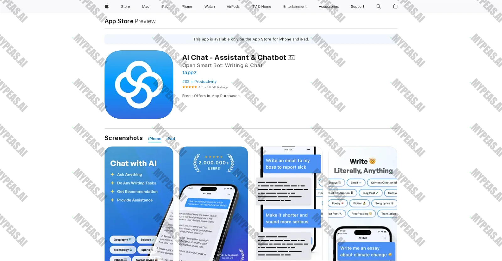 AI Chat screenshot