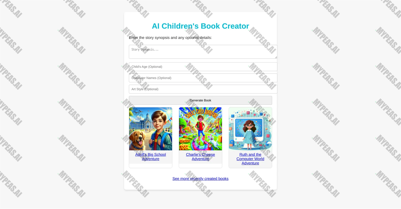 AI Children's Book Creator screenshot