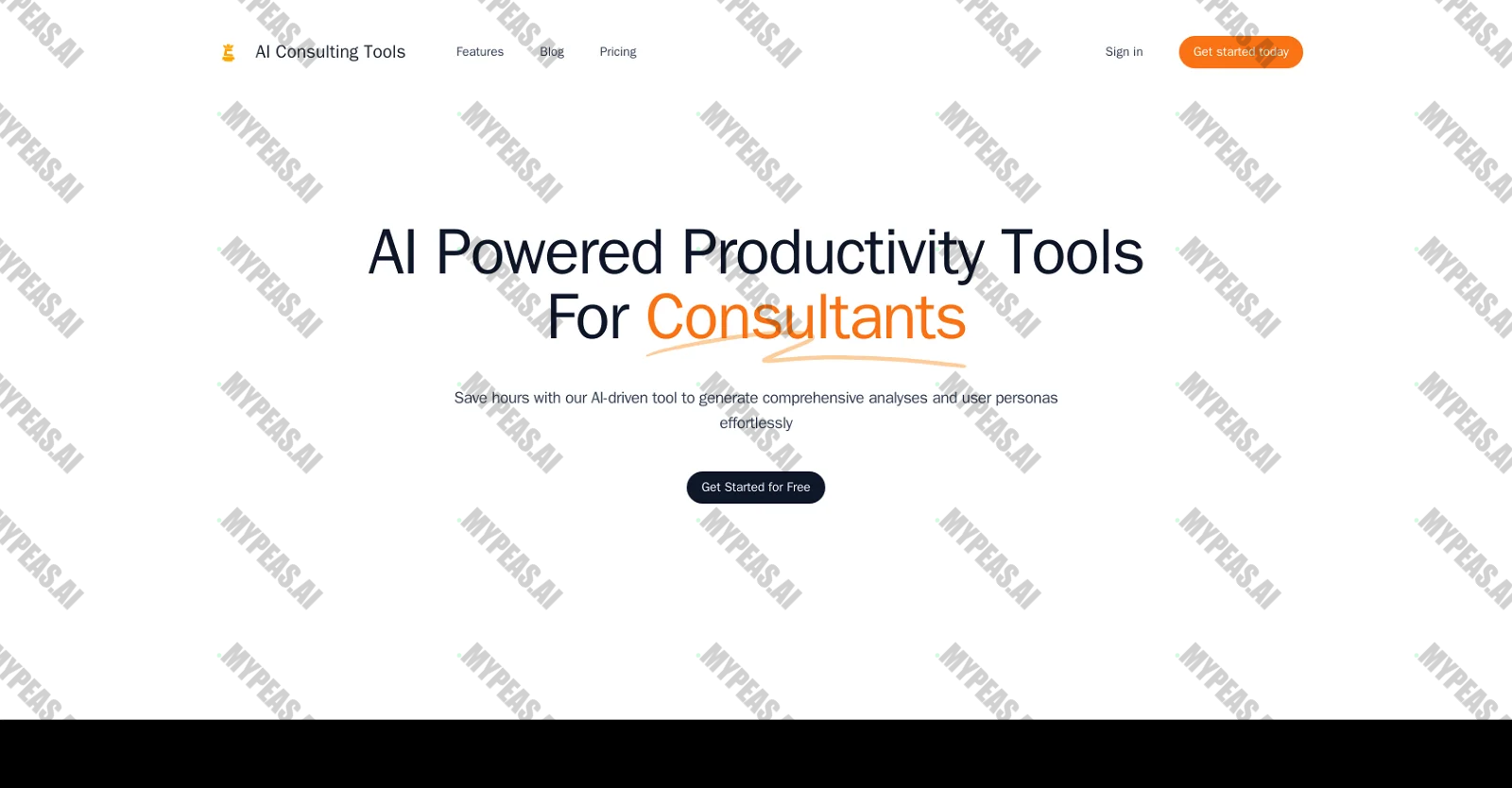 AI consulting tools screenshot