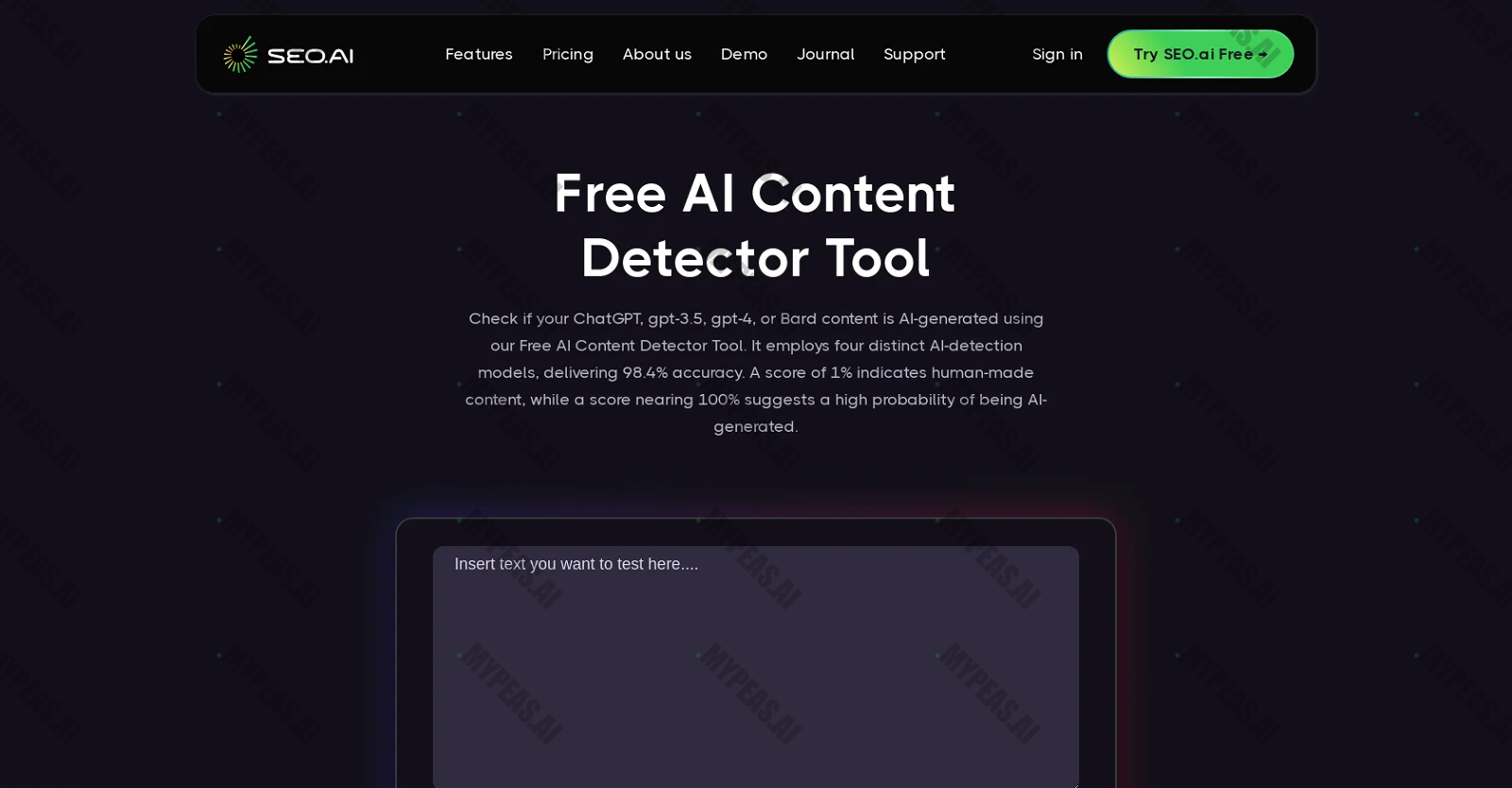 AI Content Detector screenshot