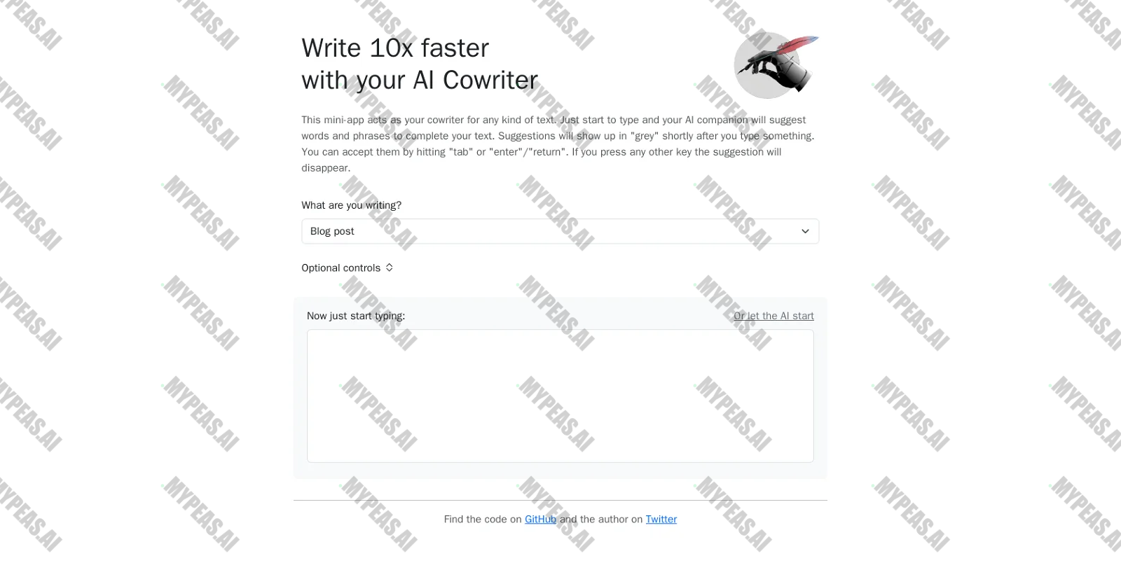 AI Cowriter screenshot
