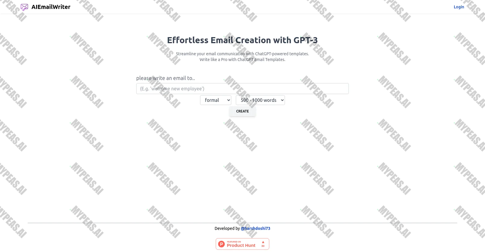 AI Email Writer screenshot