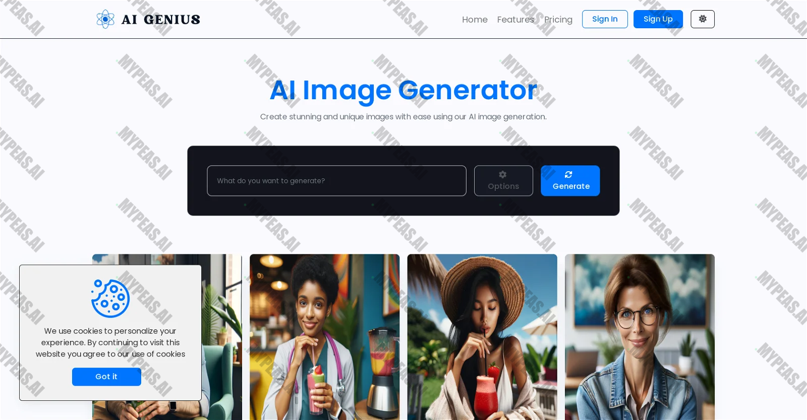 AI GENIUS - Image generator screenshot