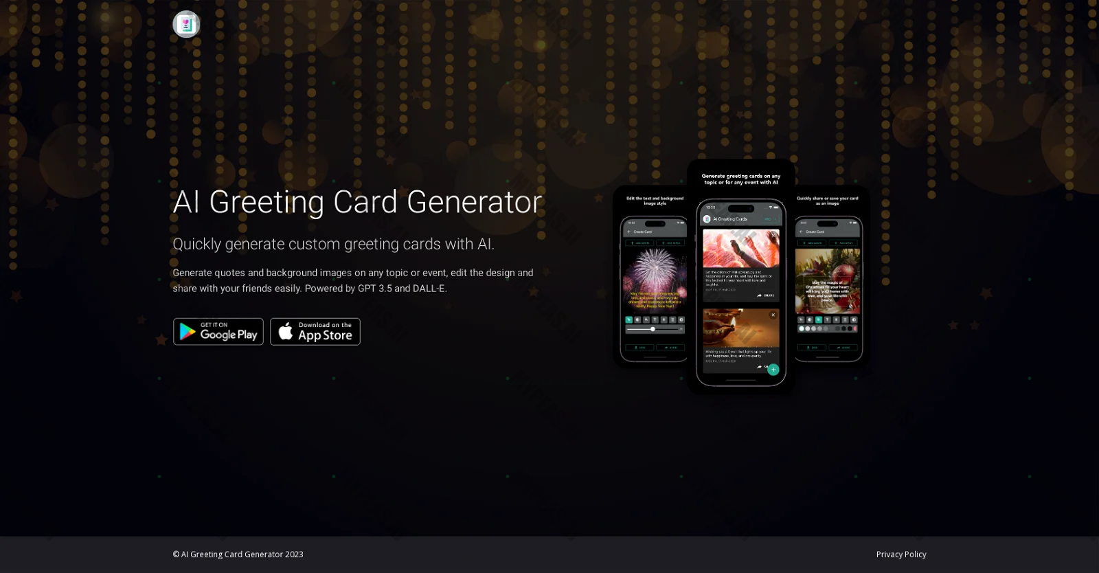 AI Greeting Card Generator screenshot