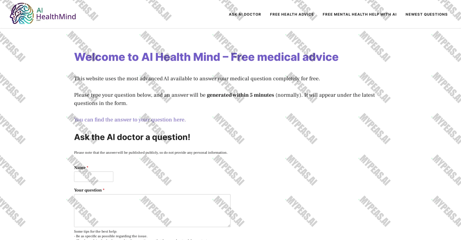 AI Health Mind screenshot