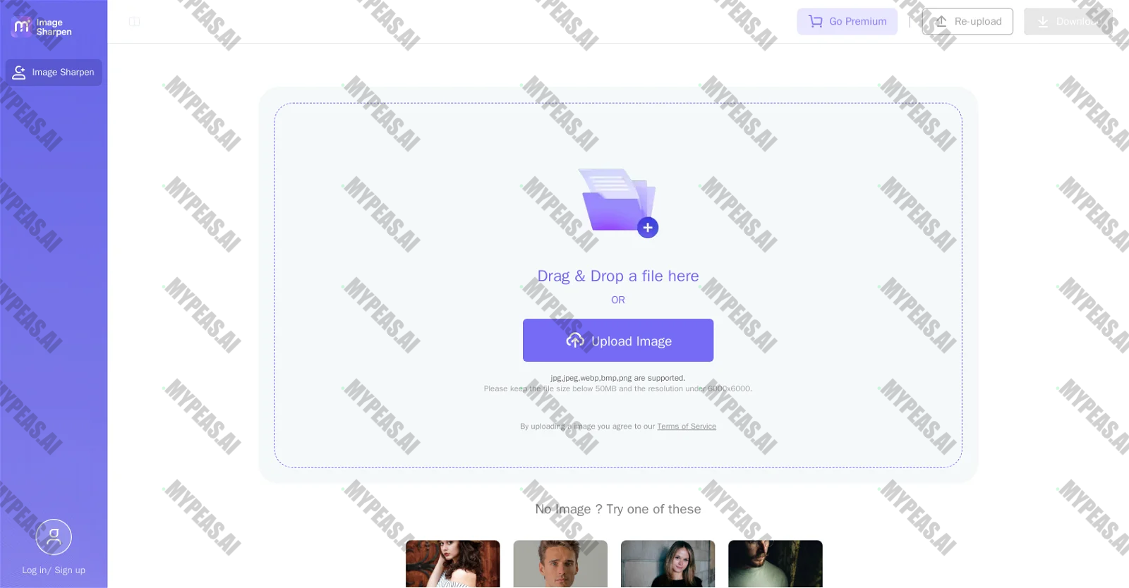 AI Image Sharpener by Media.io screenshot