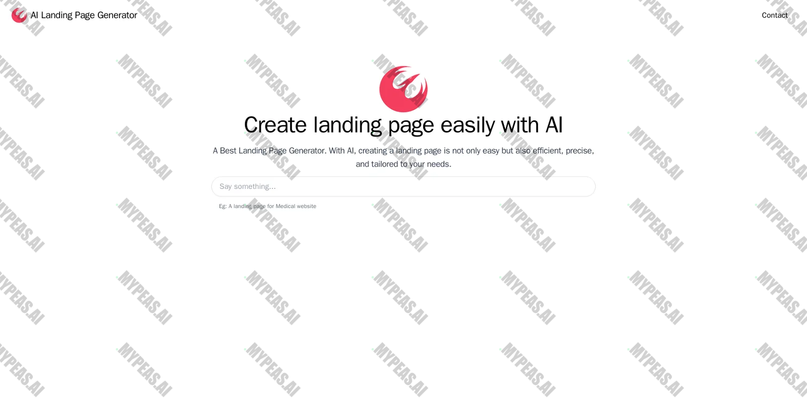 AI Landing Page Generator screenshot