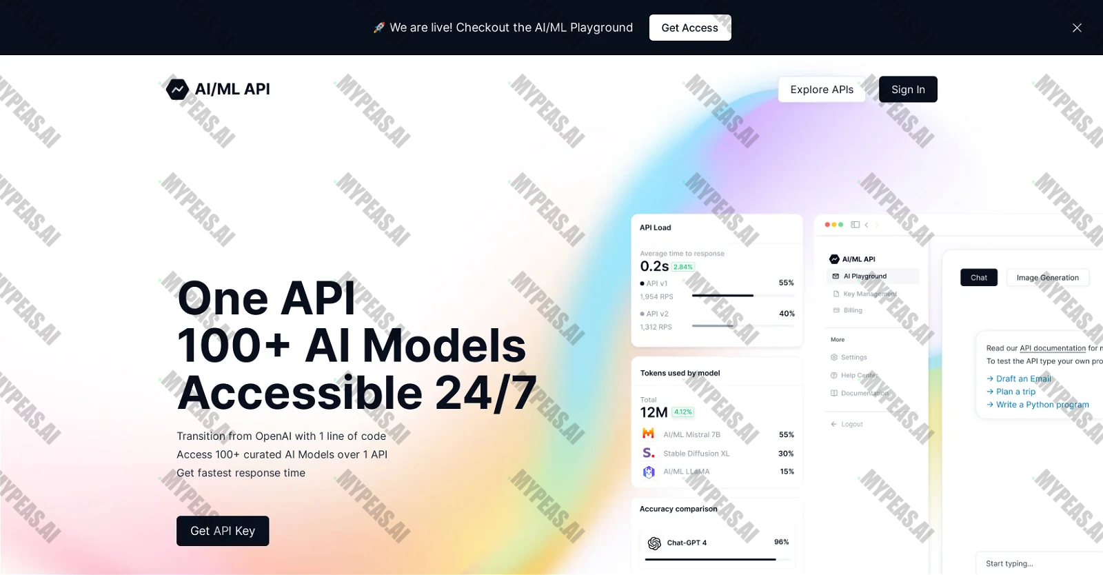 AI/ML API screenshot