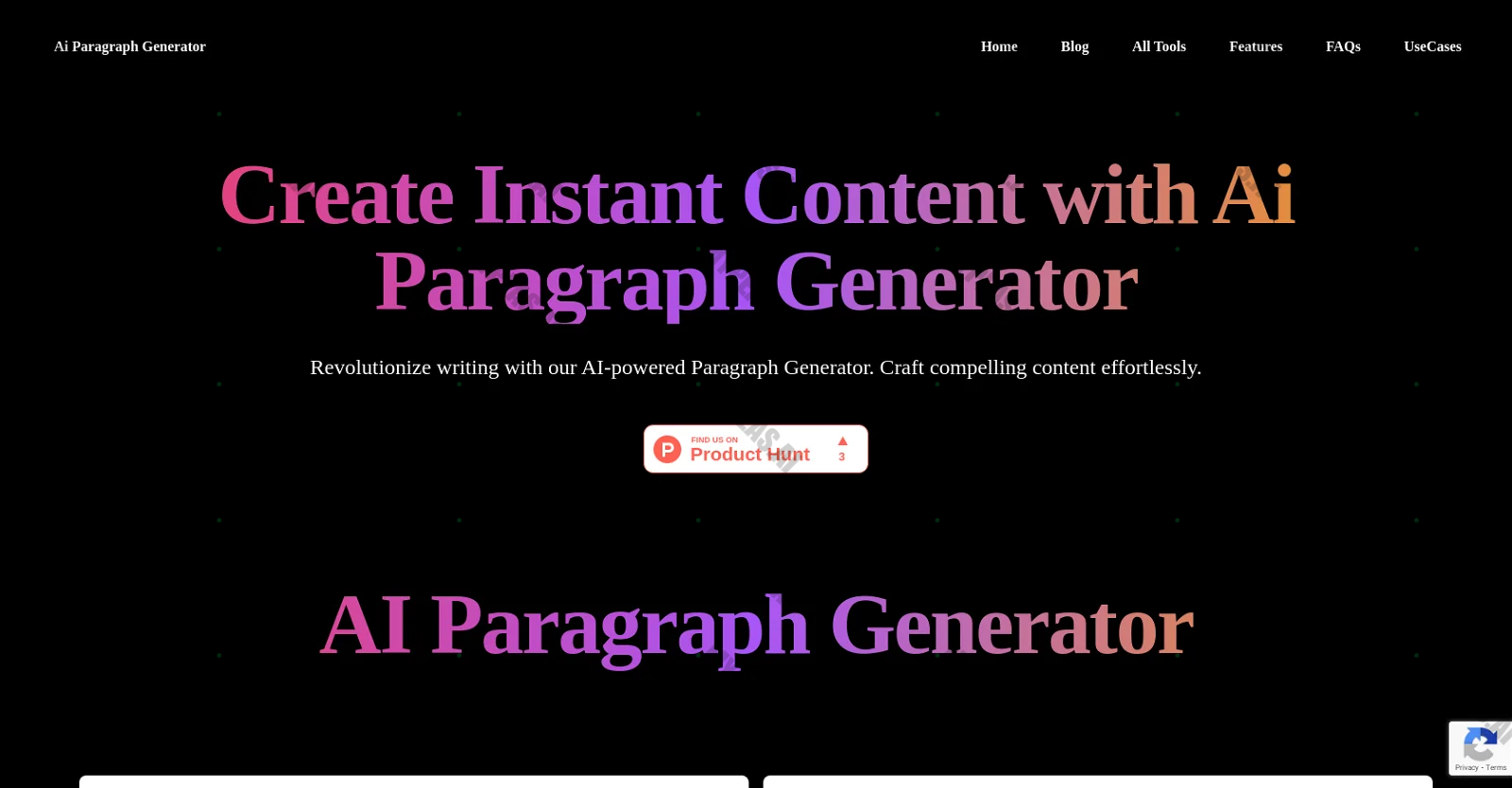 AI Paragraph Generator screenshot