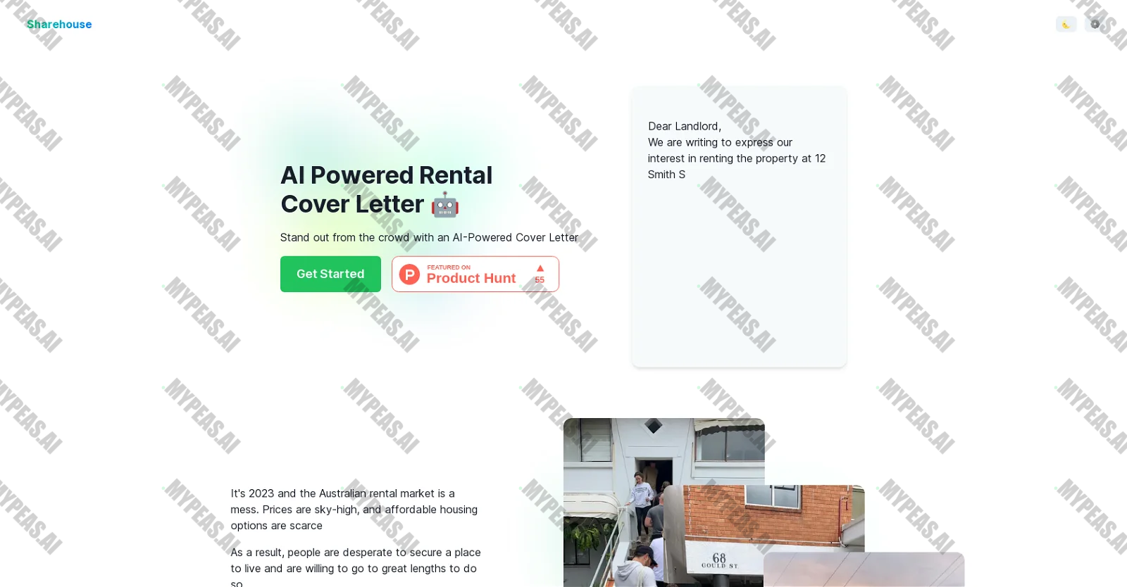 AI Rental Cover Letter screenshot