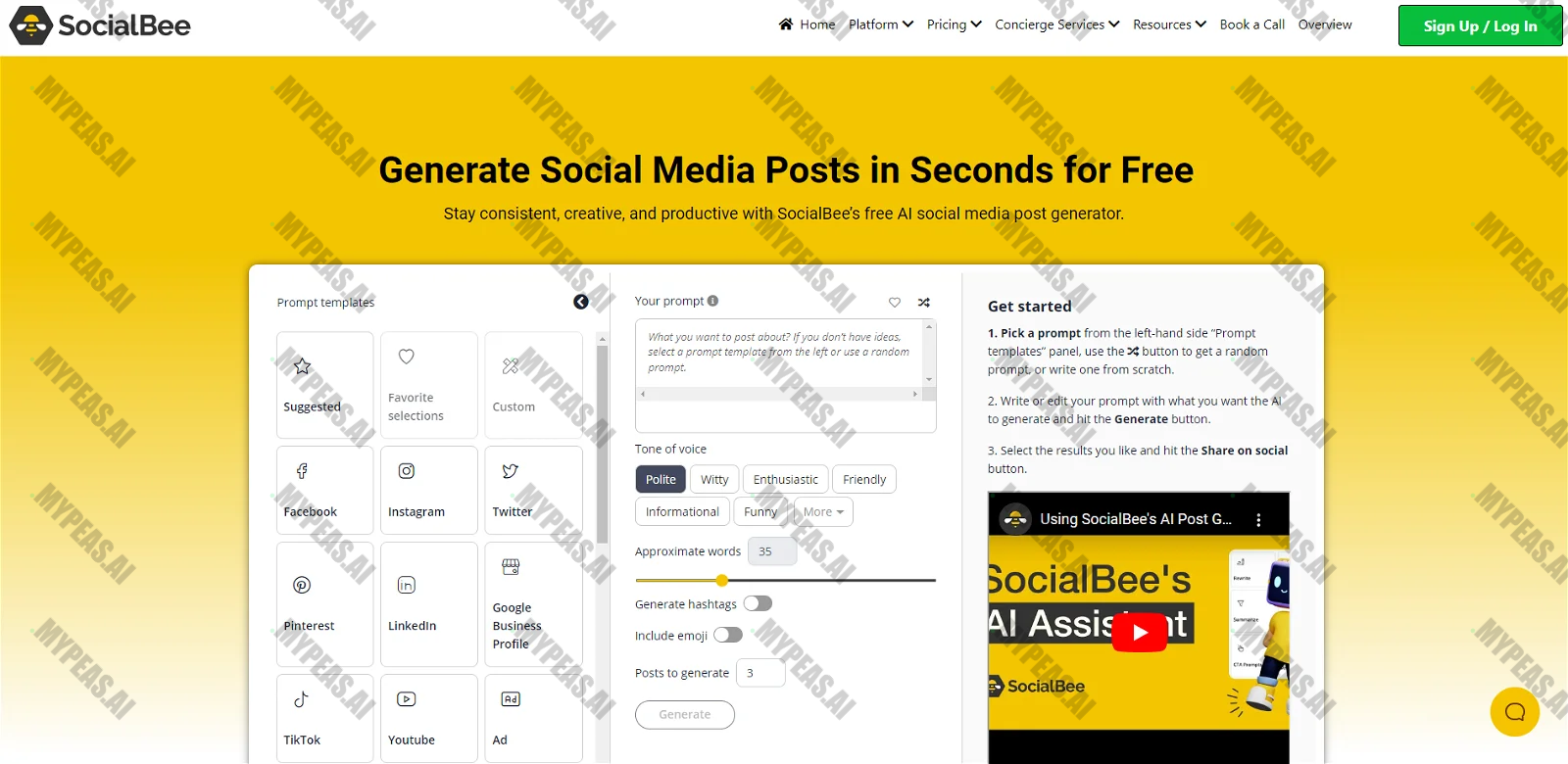 AI Social Post Generator screenshot
