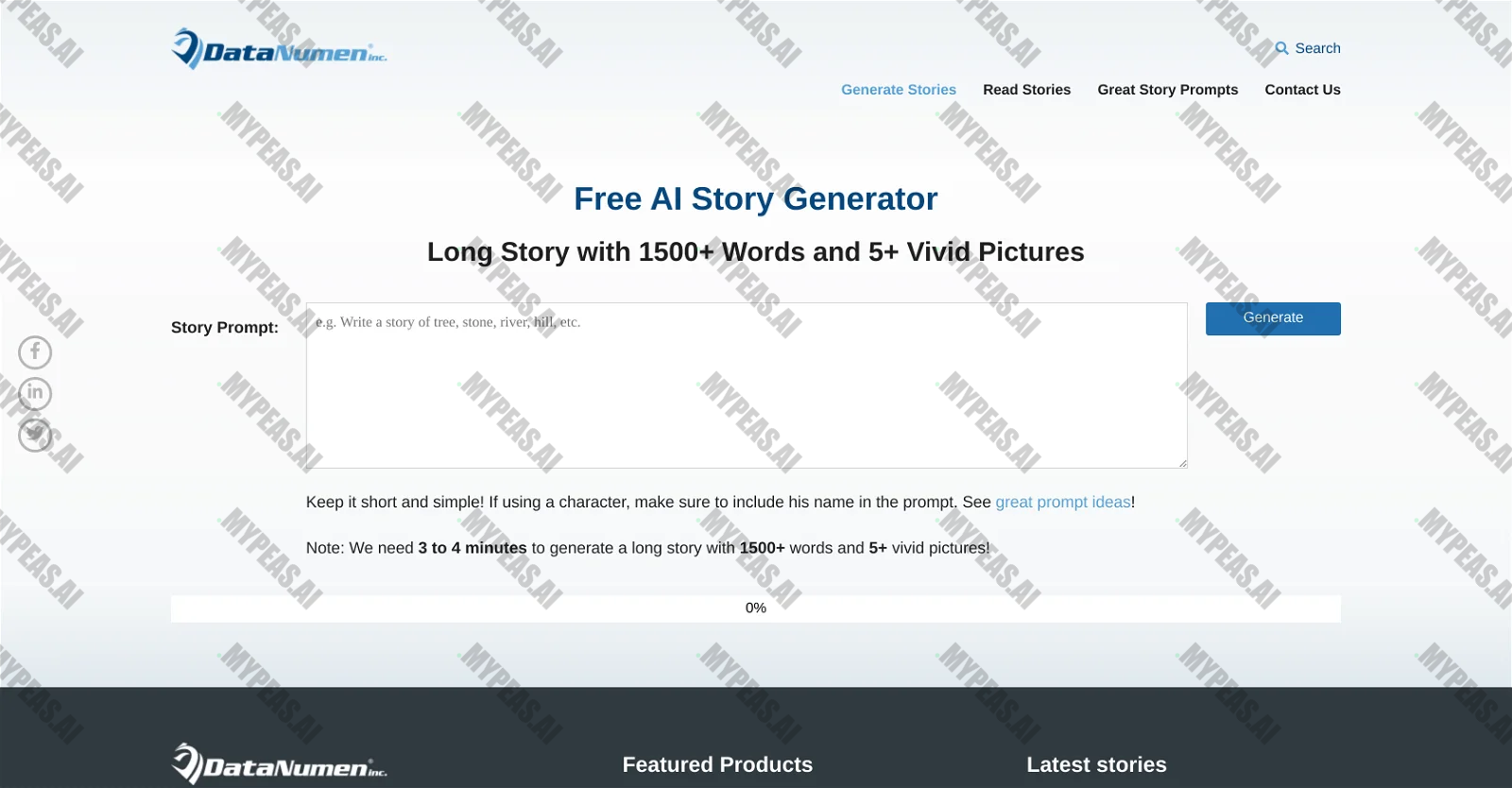 AI Story Generator screenshot