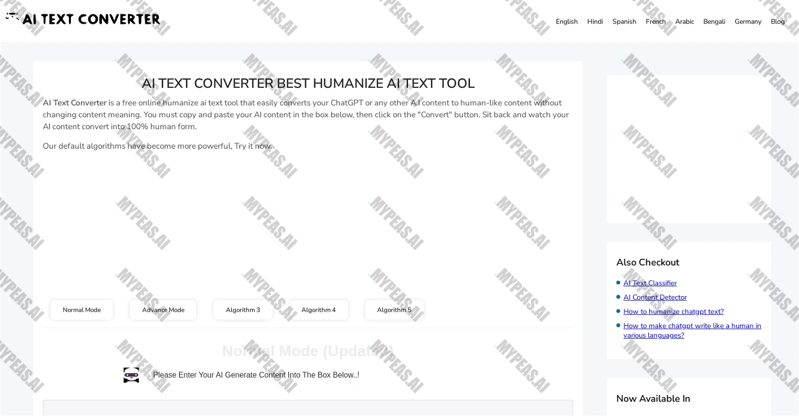 AI Text Converter screenshot