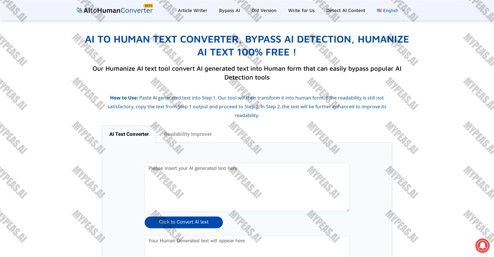 AI to Human Converter screenshot