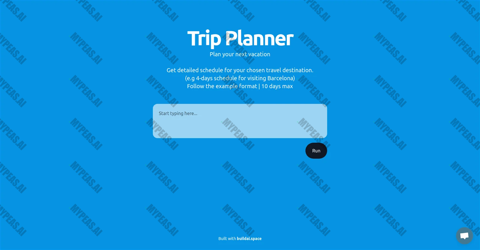 AI Trip Planner screenshot