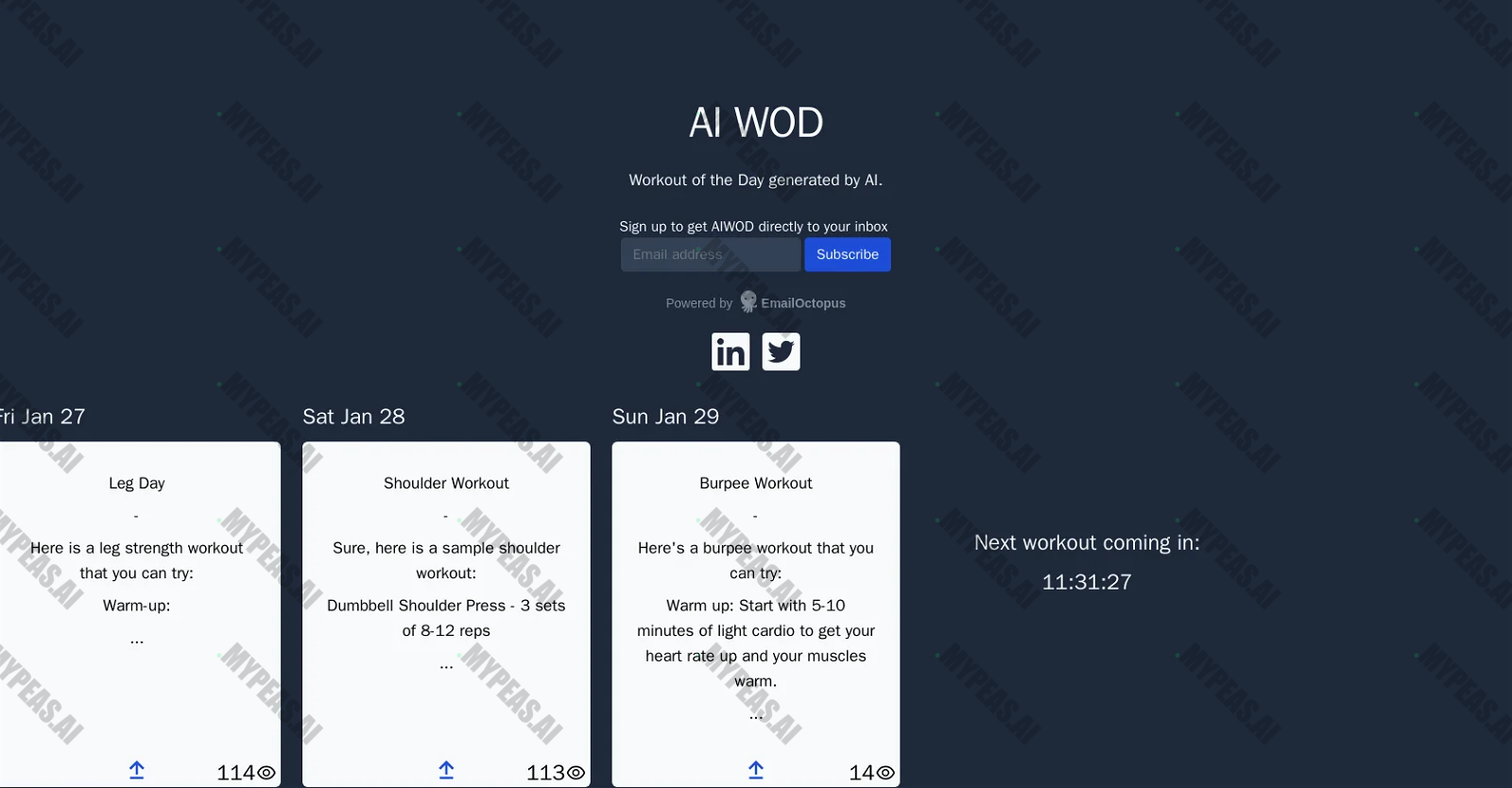 AI WOD screenshot