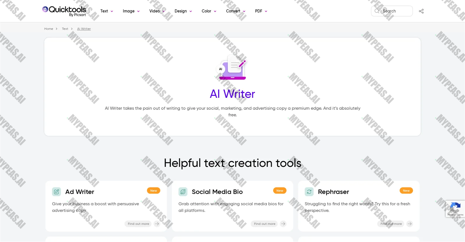 AI Writer by Picsart screenshot