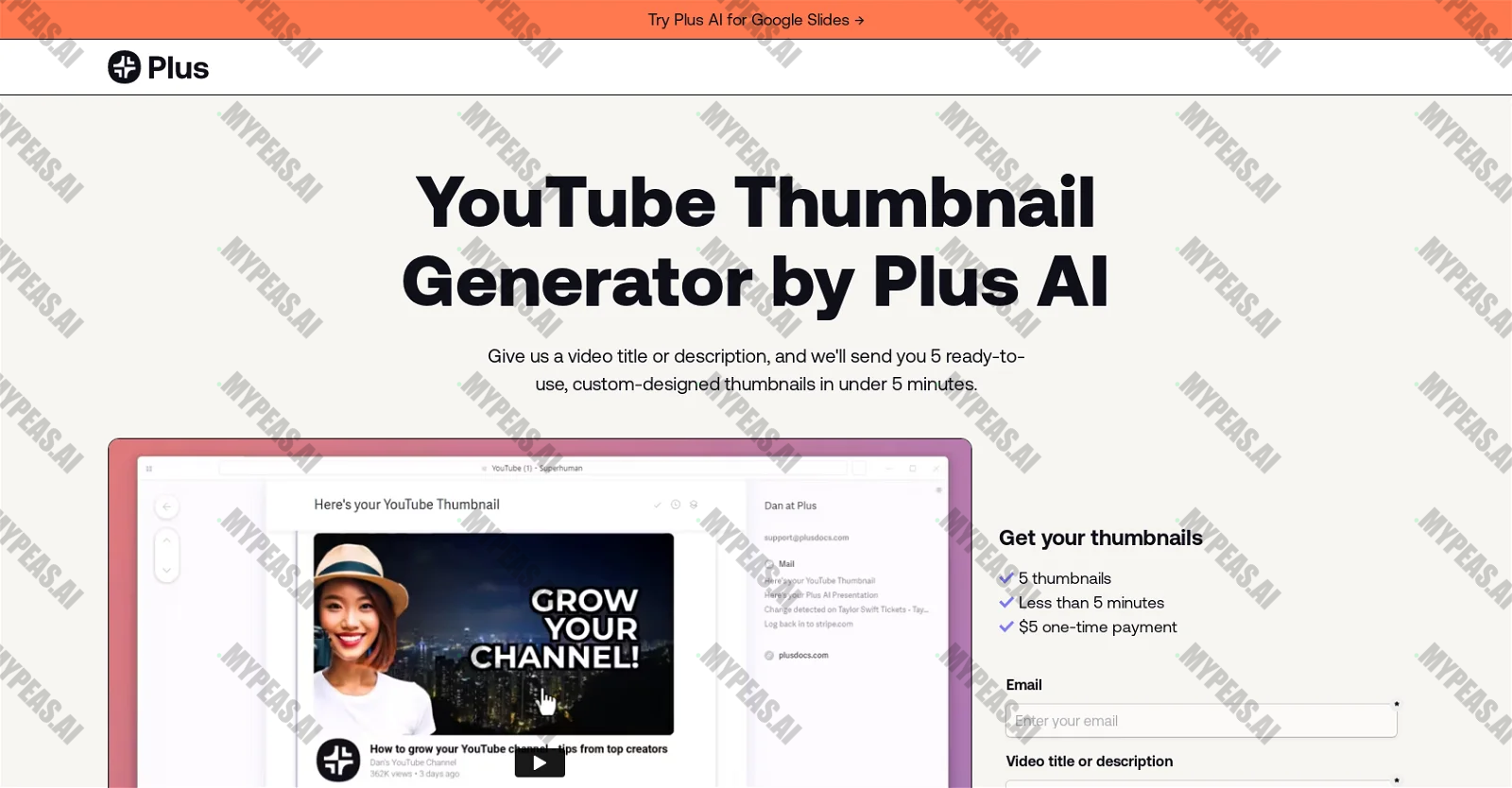 AI YouTube Thumbnails screenshot