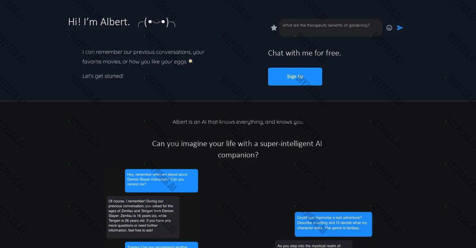 Albert screenshot