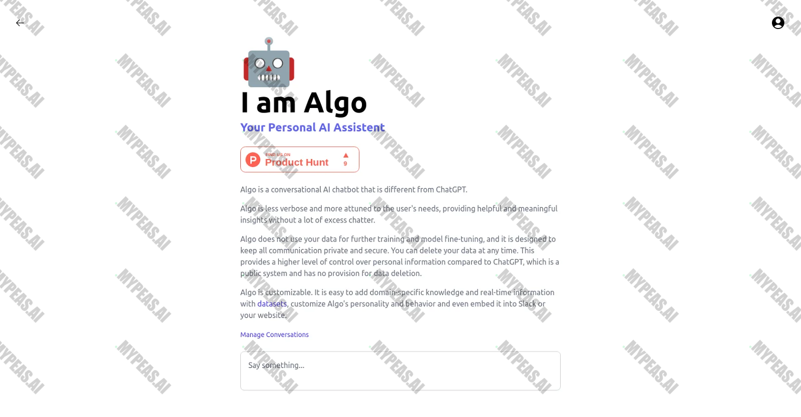 Algo screenshot