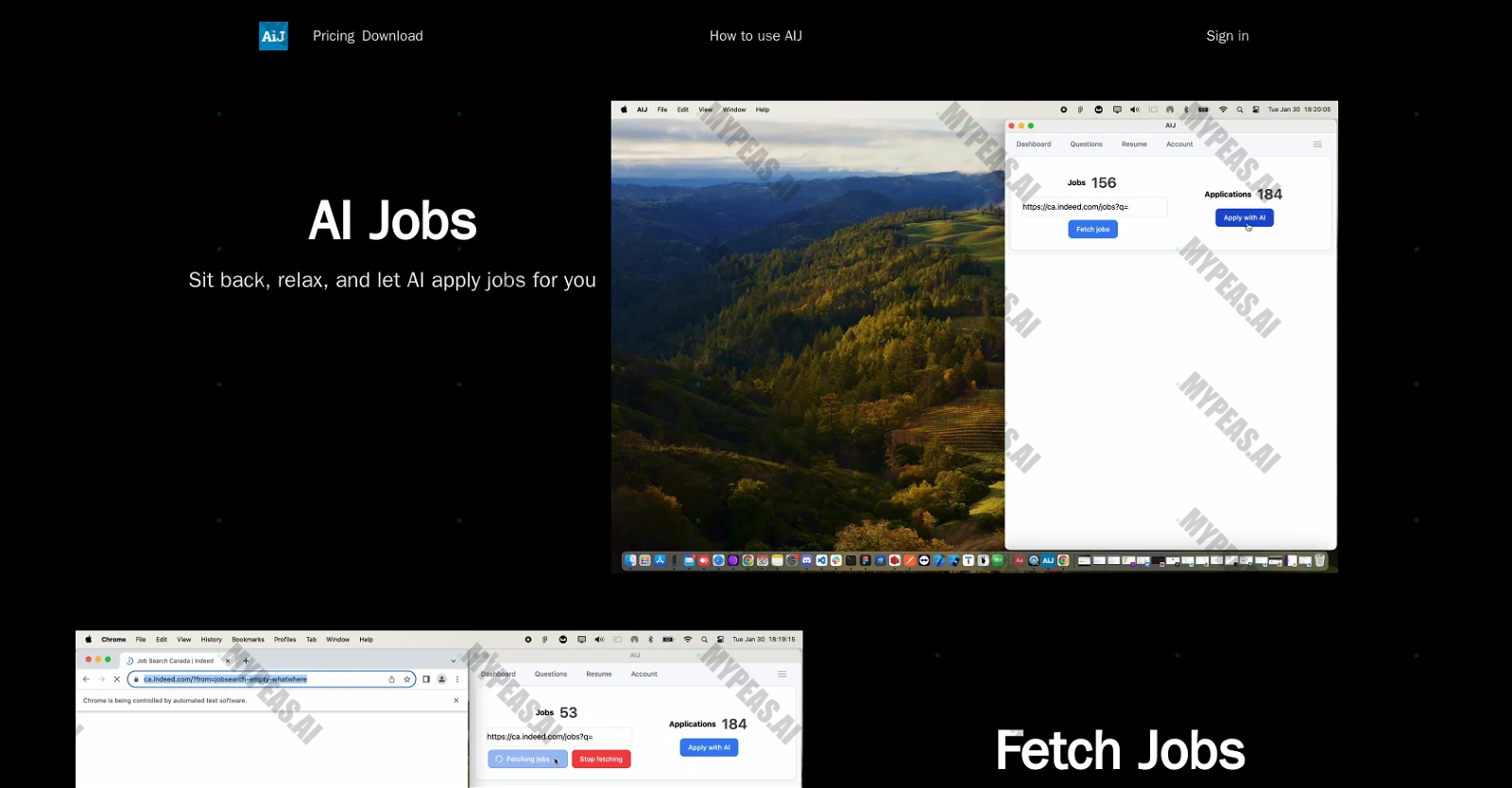 AlgoJobs screenshot