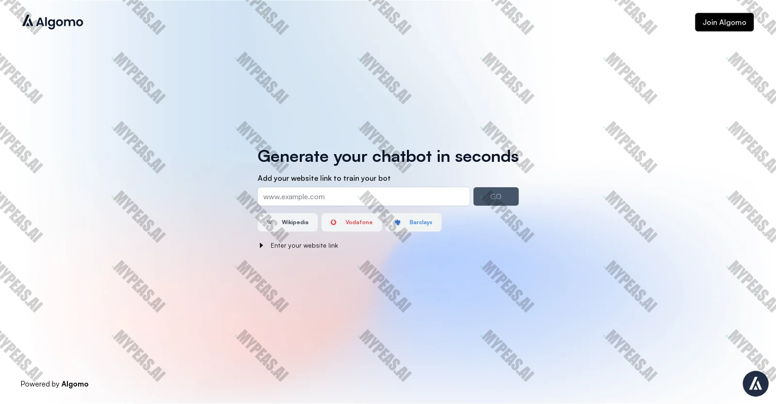 Algomo screenshot