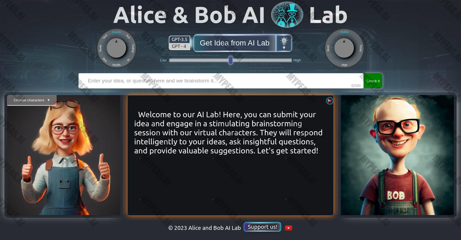 Alice and Bob screenshot