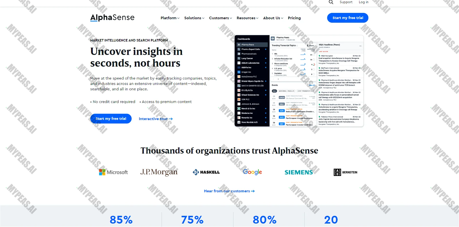 AlphaSense screenshot