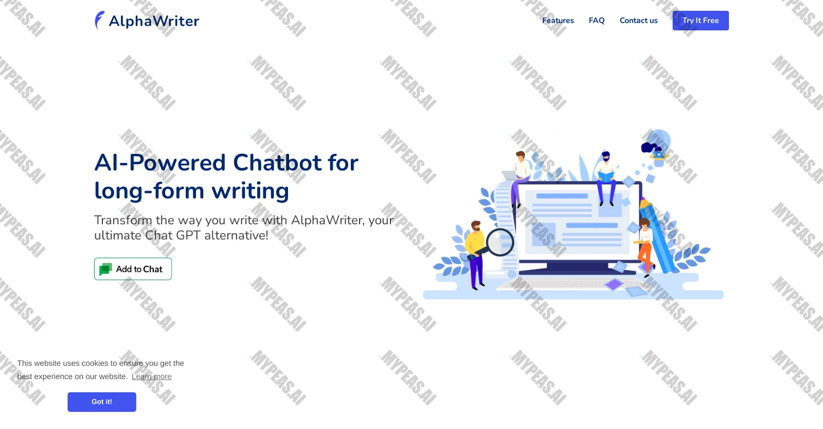 AlphaWriter screenshot