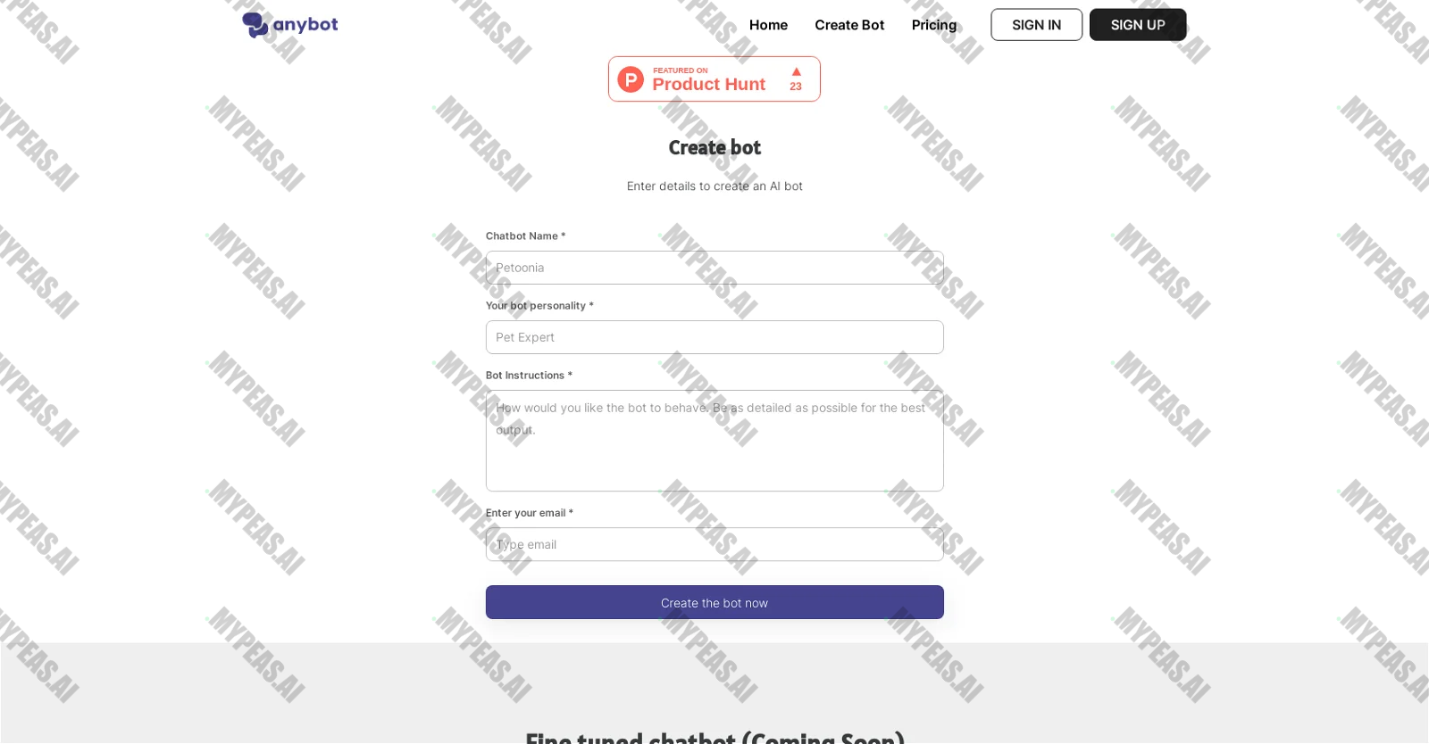 Anybot screenshot