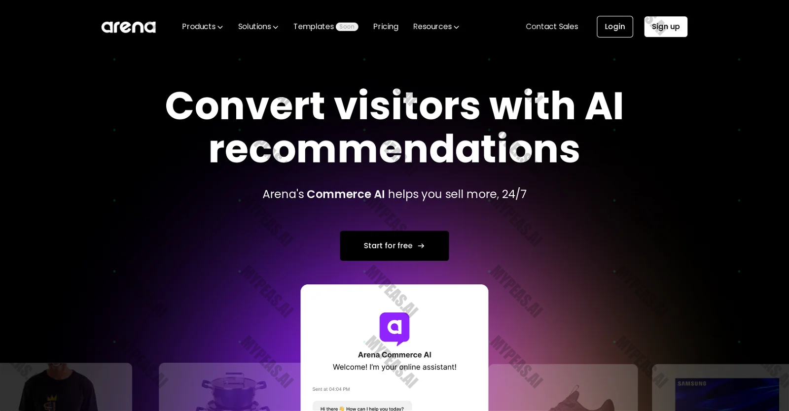 Arena Commerce AI screenshot