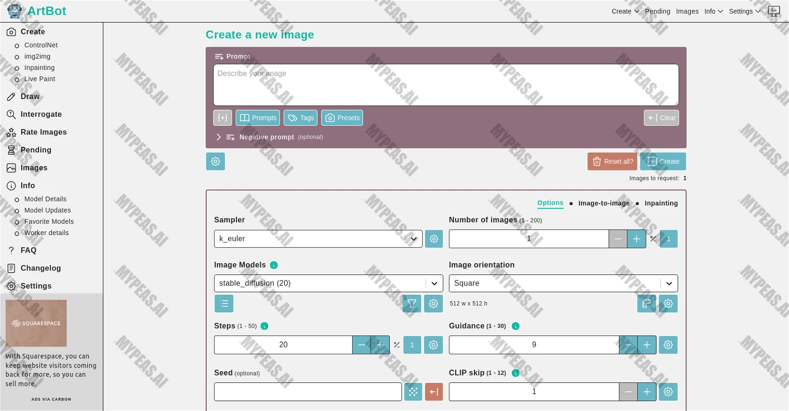 ArtBot screenshot