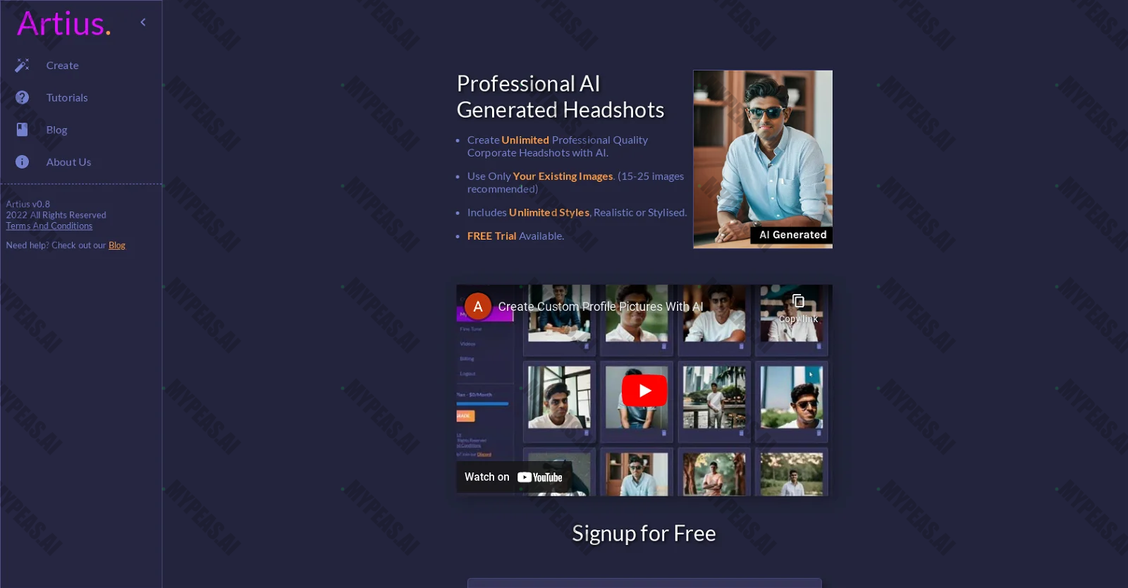 Artius screenshot