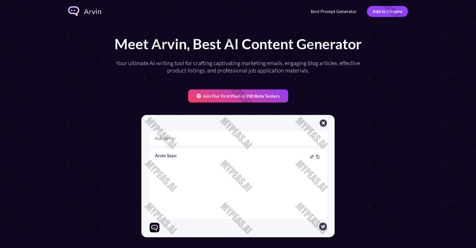 Arvin screenshot