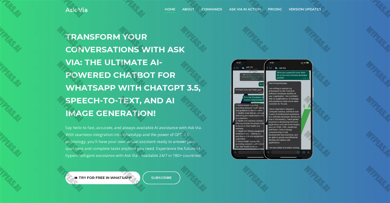 Ask Via screenshot