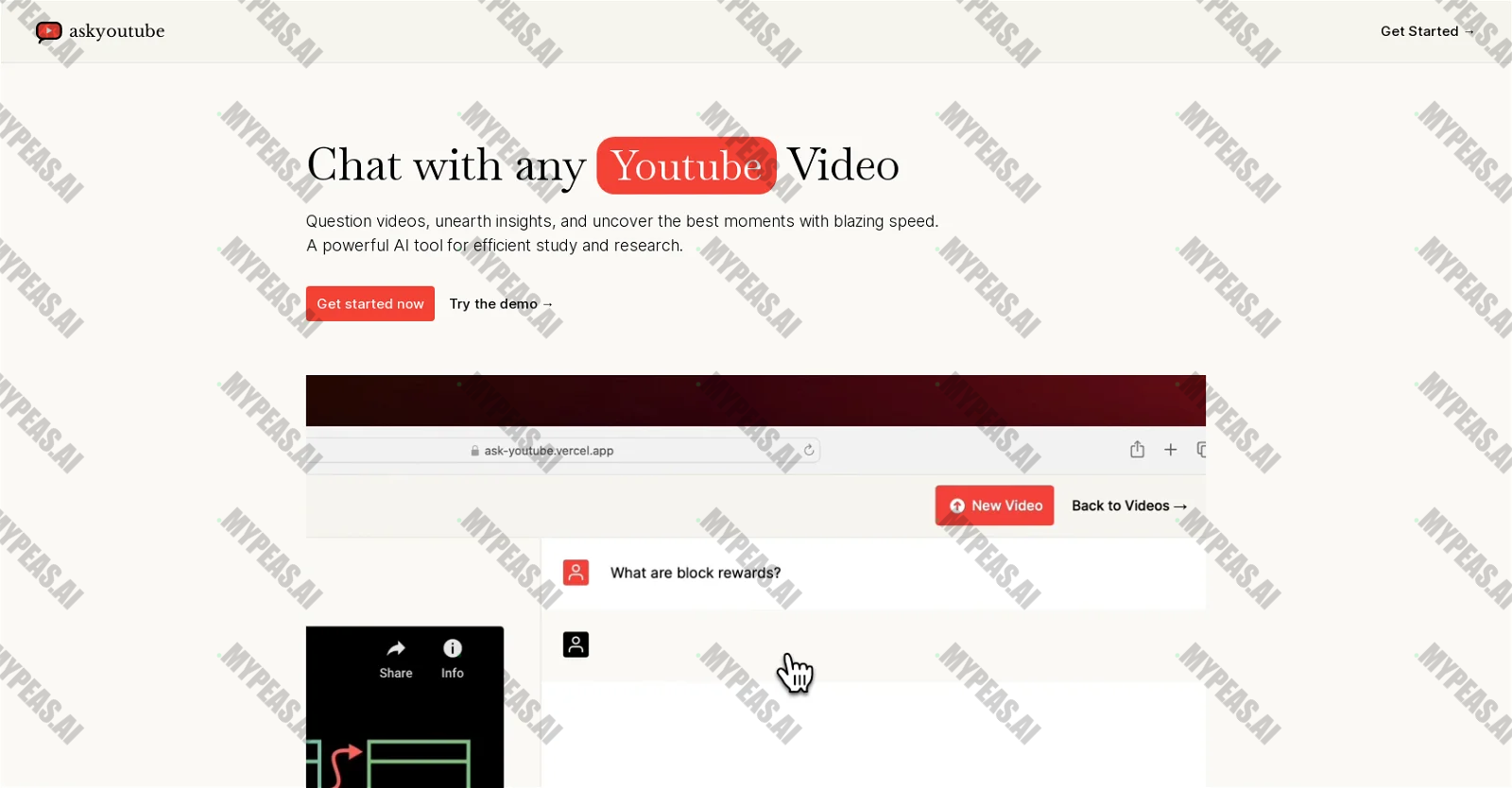 Ask Youtube screenshot