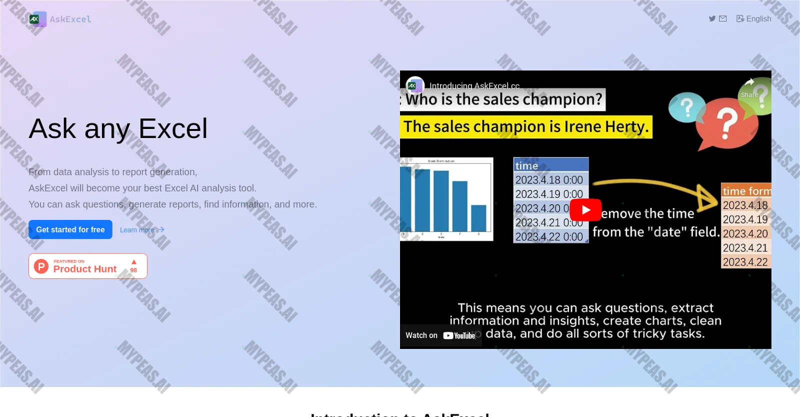 AskExcel screenshot