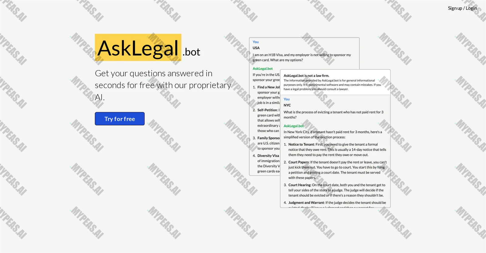 AskLegal.bot screenshot