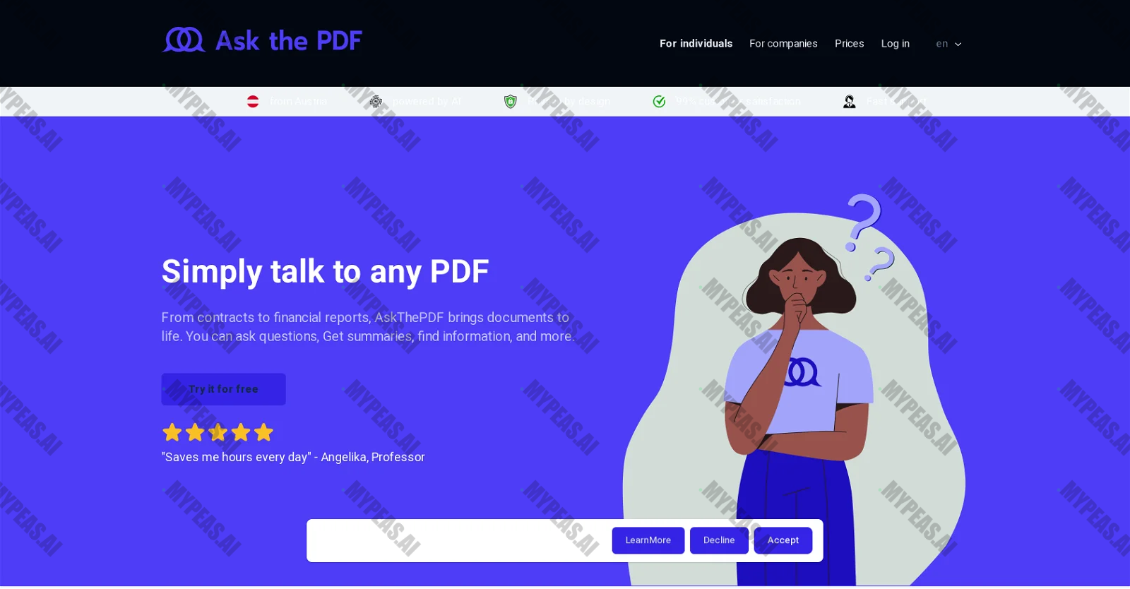 AskThePDF screenshot