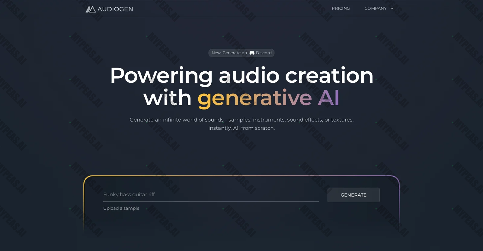 Audiogen screenshot