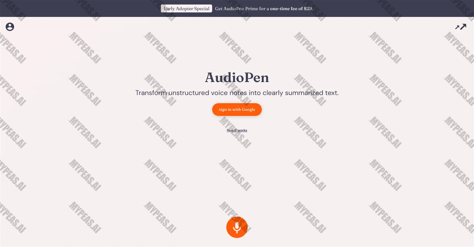 Audiopen screenshot
