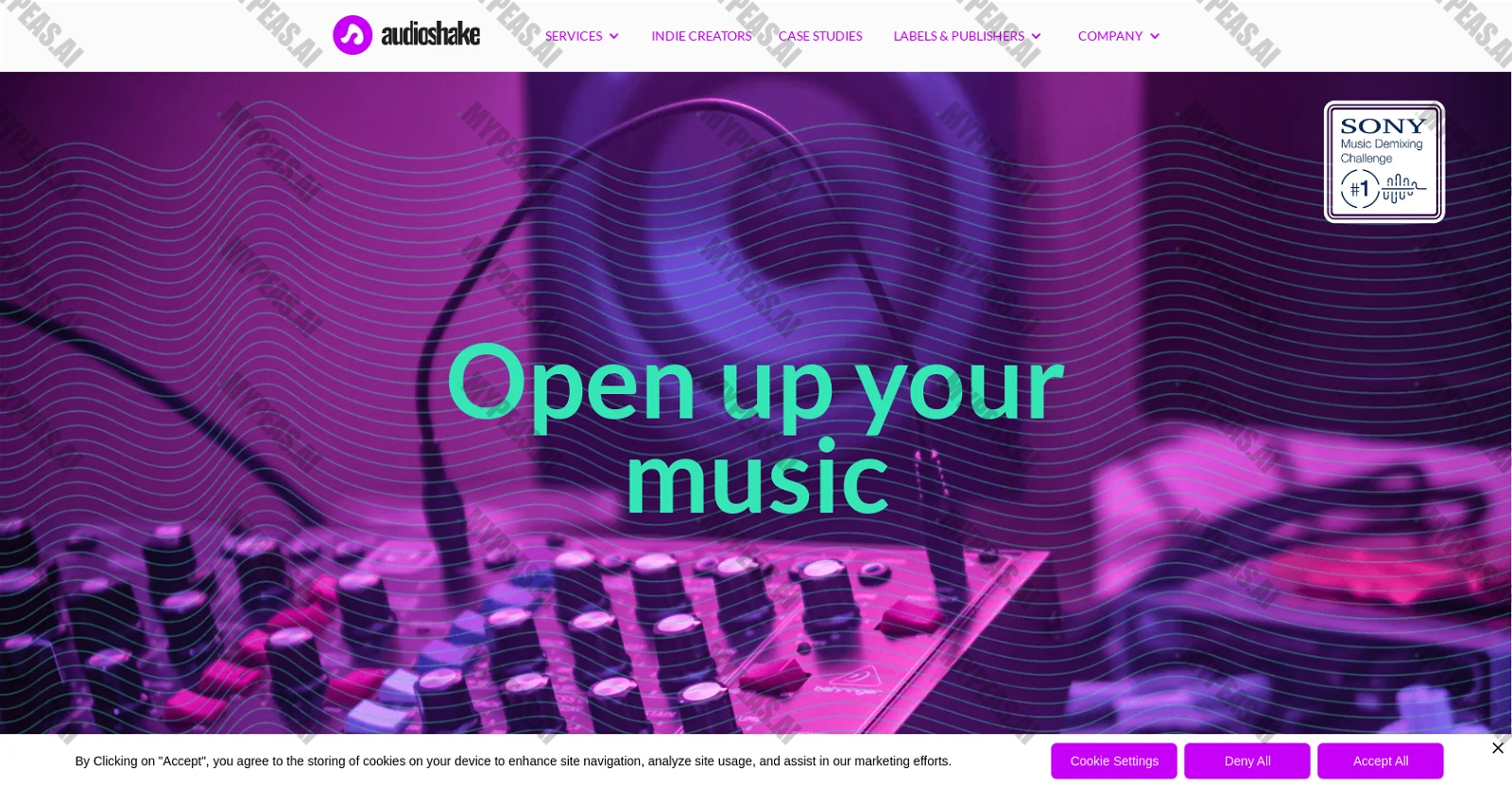 Audioshake screenshot